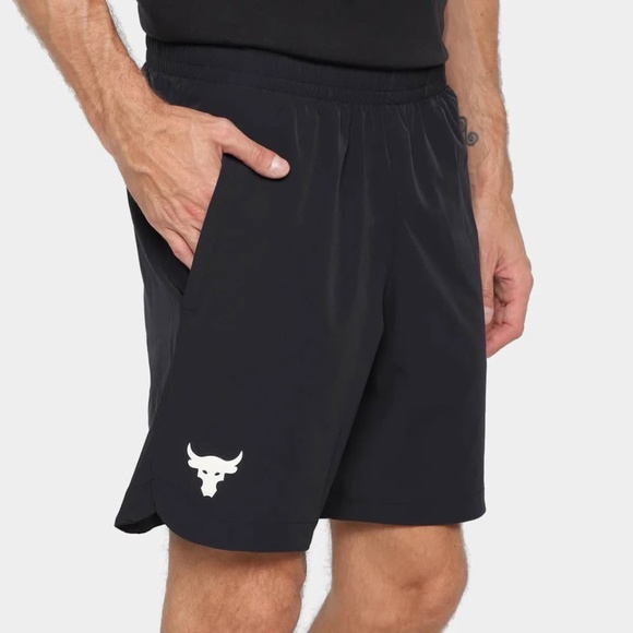 BRAND NEW men under armour dwayne johnson project rock black shorts size XXL - Picture 1 of 7